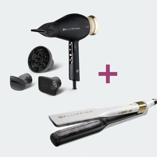 Kit asciugacapelli professionale con accessori Creativity 4 You® e piastra a vapore professionale Steam Elixir®