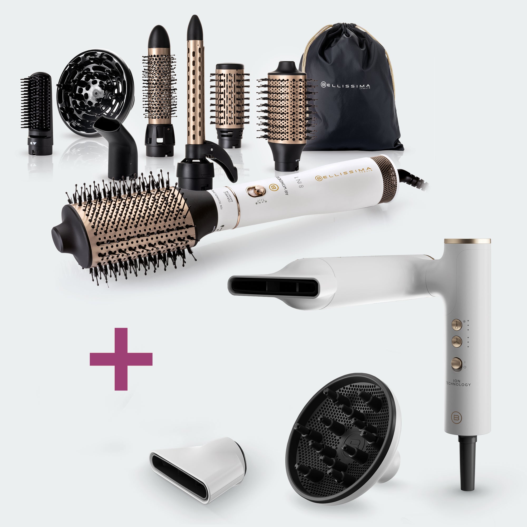 Asciugacapelli Spazzola Ad Aria Calda 1000W Phon 5in1 Arricciacapelli 5 Accessori Capelli 480329 Asciugacapelli Spazzola Ad Aria Calda 1000W Phon 5in1 Arricciacapelli 5 Accessori Capelli 480329