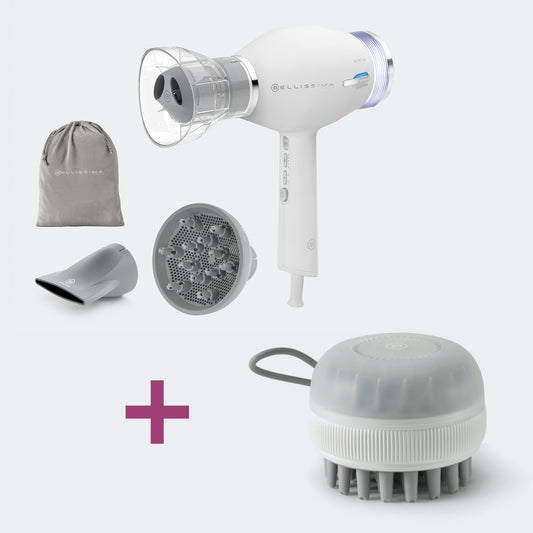 Kit asciugacapelli professionale con ossigeno attivo Oxy Ritual® e spazzola per massaggio al cuoio capelluto Scalp Care