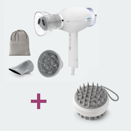 Kit asciugacapelli professionale con ossigeno attivo Oxy Ritual® e spazzola per massaggio al cuoio capelluto Scalp Care