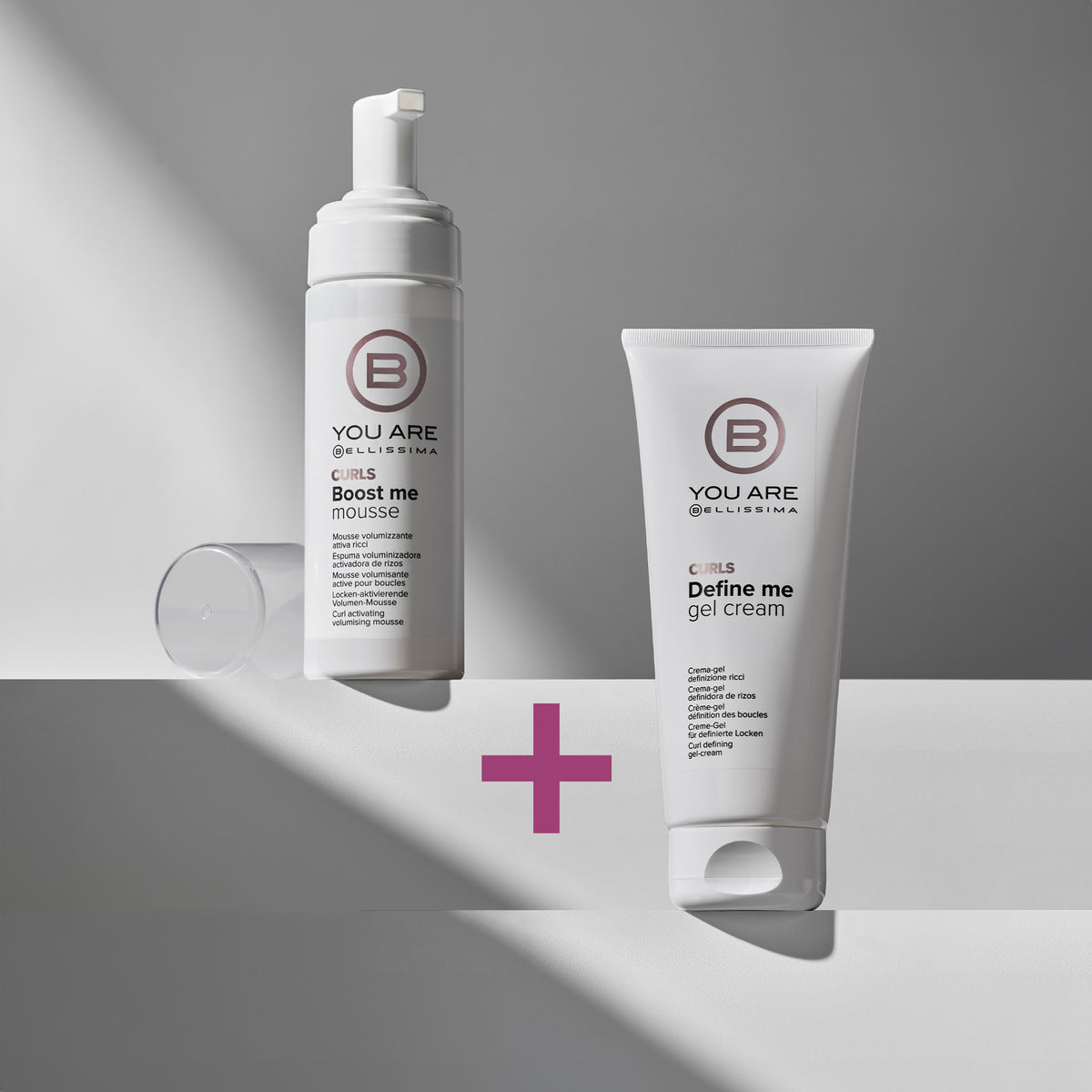 Kit styling capelli ricci con crema-gel definizione ricci Define Me Cream-Gel e mousse volumizzante Boost Me Mousse